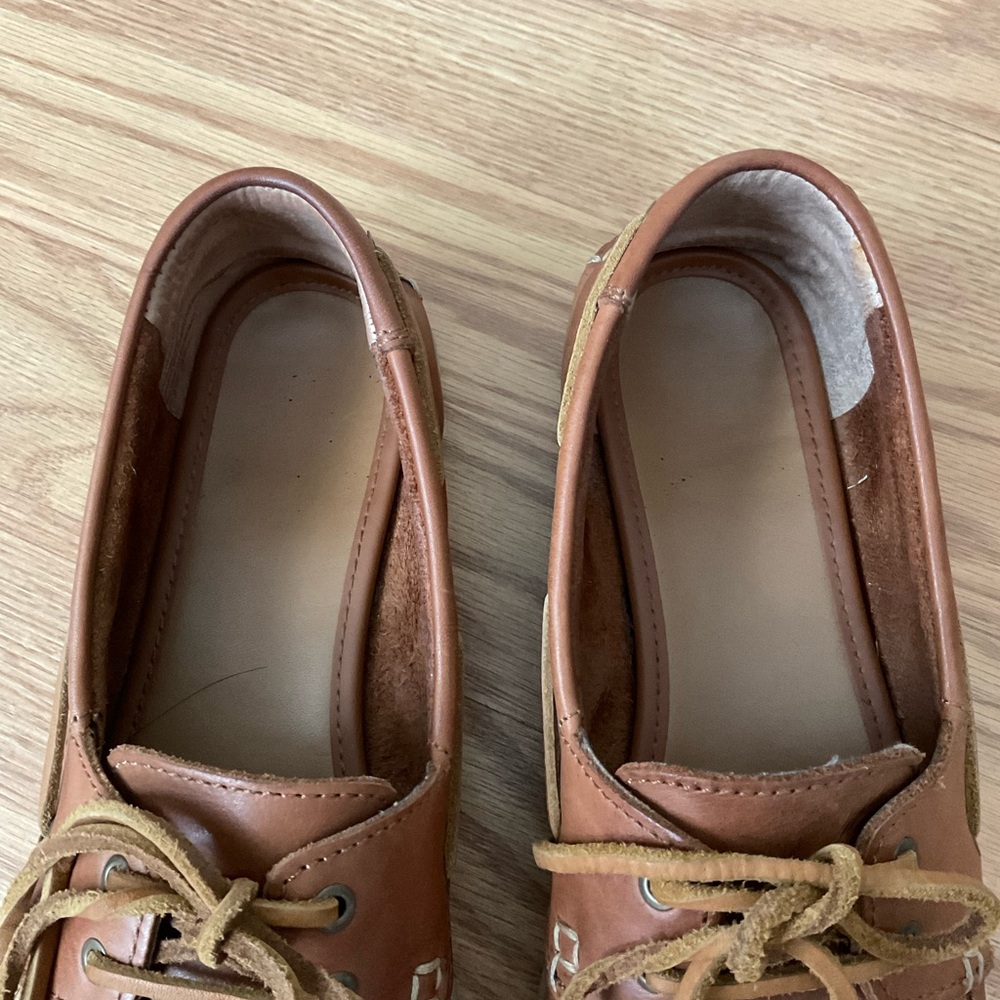 G.H. Bass & Co. Anchor Leather Boater Size 7.5 Original Box - Picture 4 of 11
